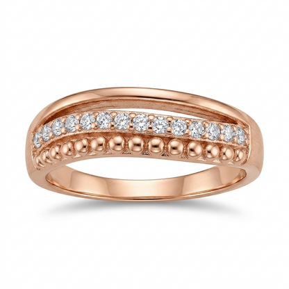 925 Strelling silver Rose Gold Ring For Women