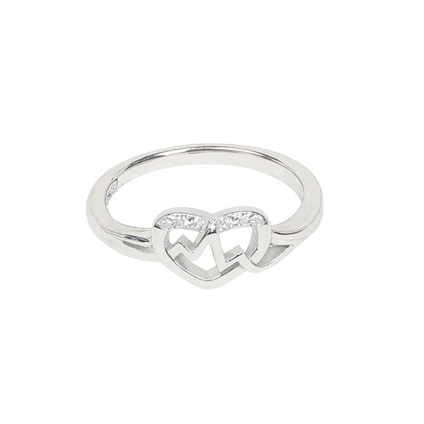925 Sterling Silver Heart CZ Promise Ring for Women