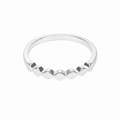 Sylvexia 925 Sterling Silver Circle Band Ring for Women
