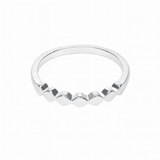 Sylvexia 925 Sterling Silver Circle Band Ring for Women