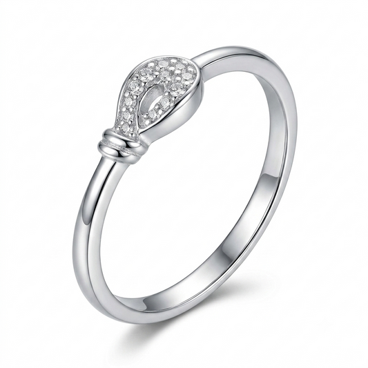 925 Sterling Silver Teardrop Ring for Women