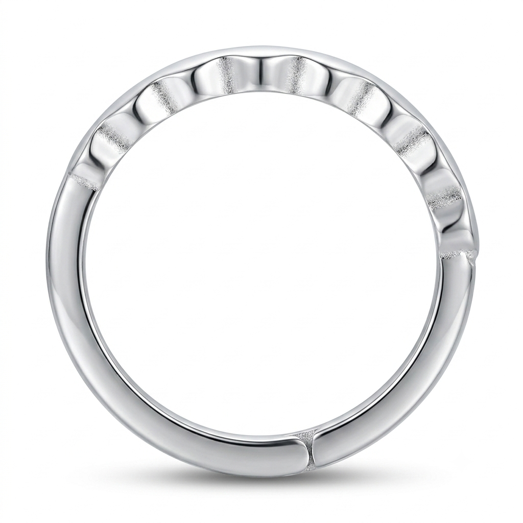 925 Sterling Silver CZ Geometric Statement Ring for Women