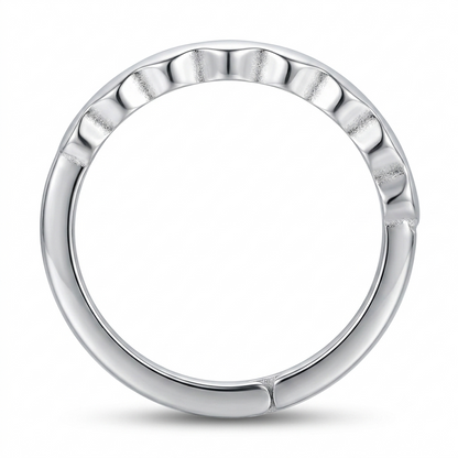 925 Sterling Silver CZ Geometric Statement Ring for Women