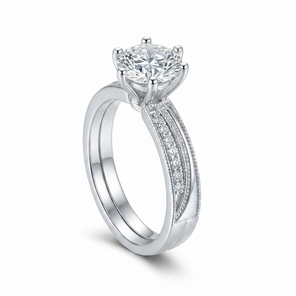 Sylvexia 925 Sterling Silver Solitaire Ring for Women