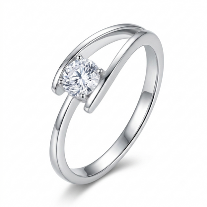 925 Sterling Silver Solitaire CZ Ring for Women