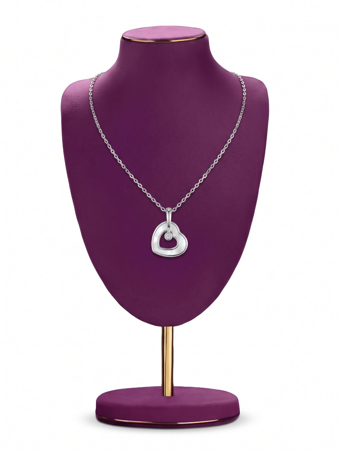SYLVEXIA 925 Sterling Silver Heart Necklace for Women