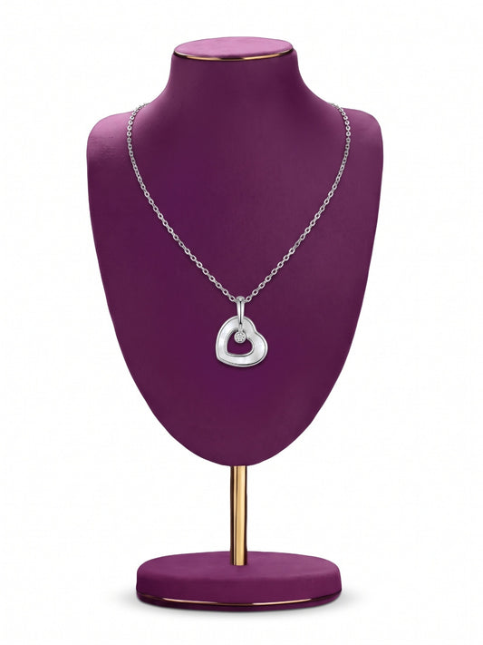 SYLVEXIA 925 Sterling Silver Heart Necklace for Women