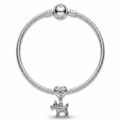 SYLVEXIA 925 Sterling Silver Charm Bracelet for Women