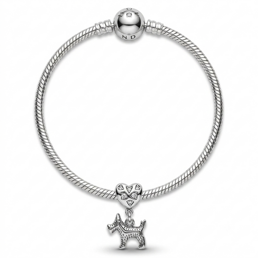 SYLVEXIA 925 Sterling Silver Charm Bracelet for Women