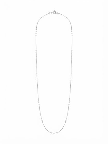 SYLVEXIA 925 Sterling Silver Satellite Bead Chain Necklace
