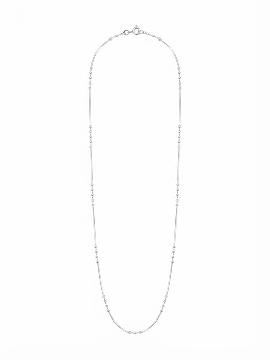 SYLVEXIA 925 Sterling Silver Satellite Bead Chain Necklace