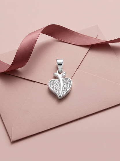 SYLVEXIA 925 Sterling Silver Elegant Heart CZ Pendant for Women