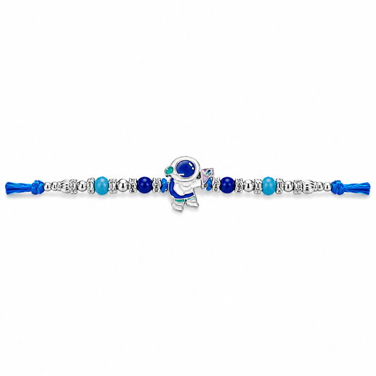 925 Sterling Silver Astronaut Rakhi for Kids Brother