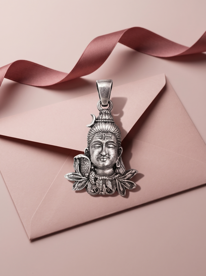 SYLVEXIA 925 Sterling Silver Lord Shiva Pendant