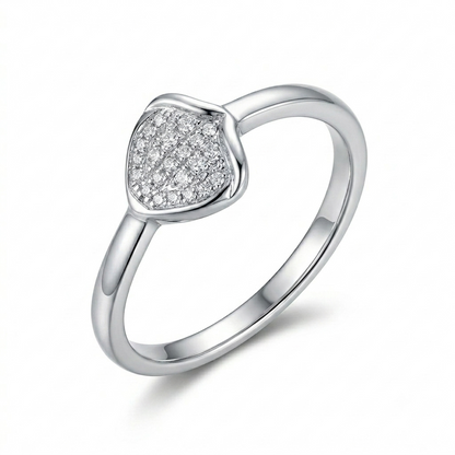 Sylvexia 925 Sterling Silver CZ Cluster Ring for Women – Elegant Design