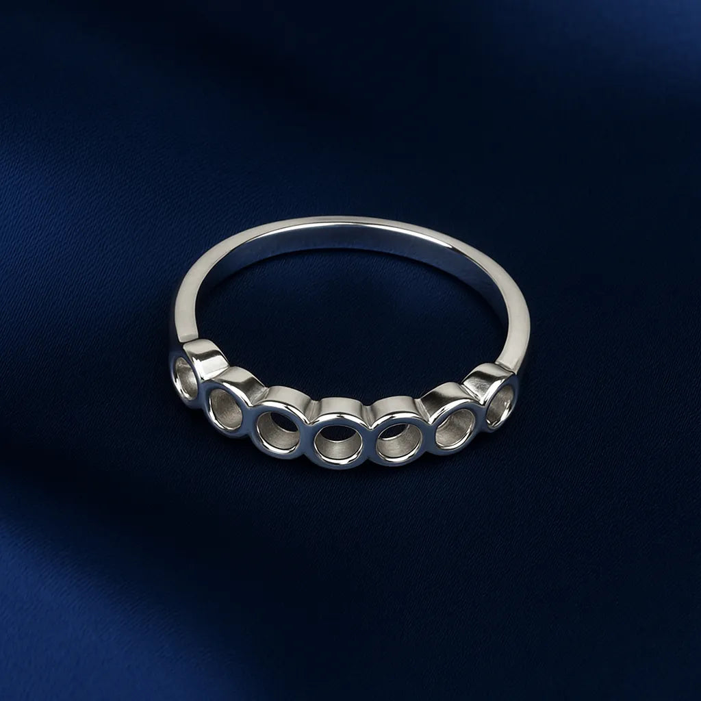 925 Sterling Silver Circular Design Ring for Women