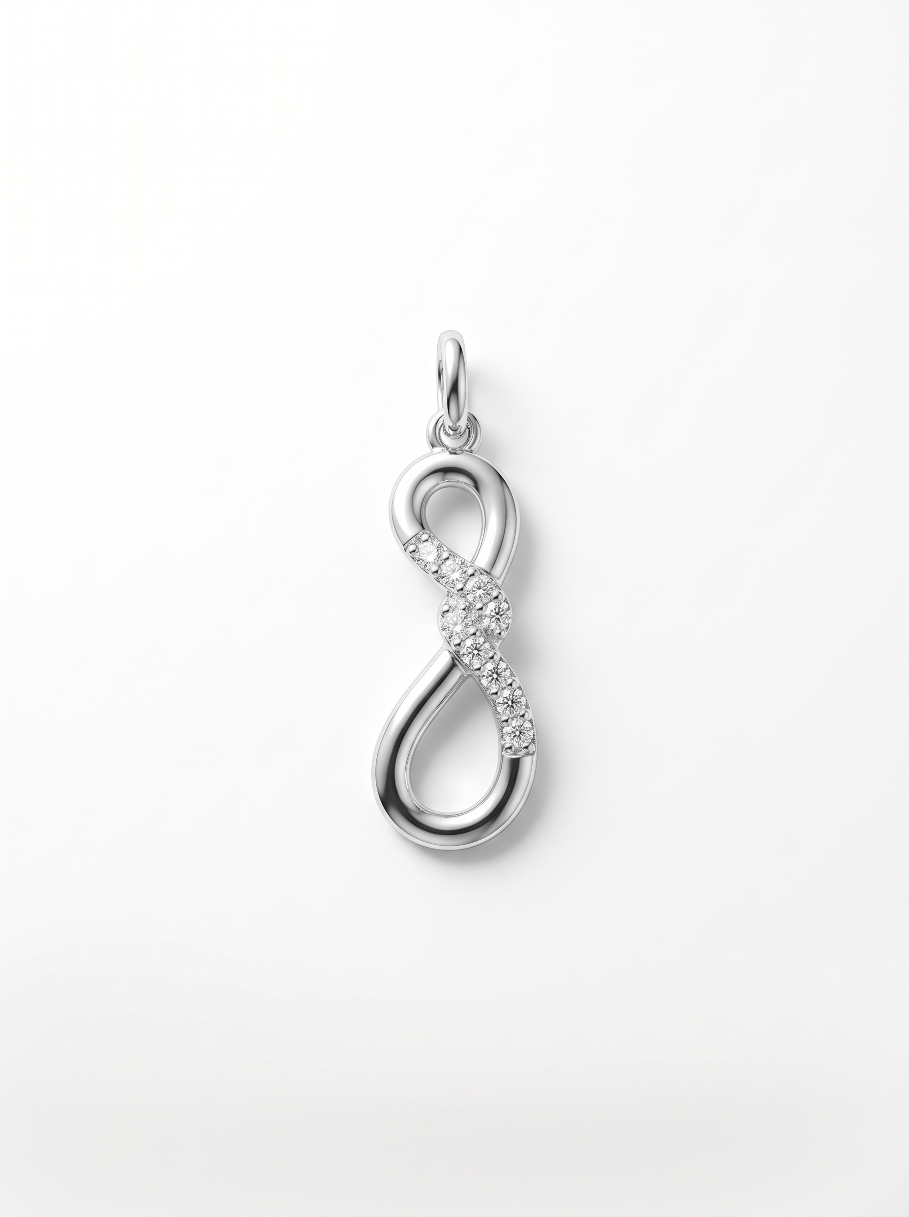 SYLVEXIA 925 Sterling Silver Heart Infinity CZ Pendant for Women
