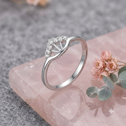 Sylvexia 925 Sterling Silver CZ Crown Ring for Women