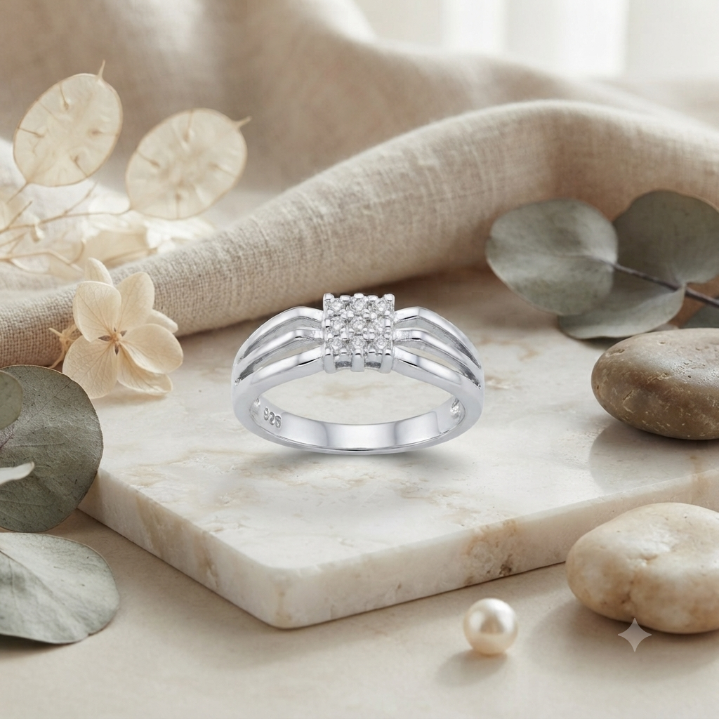 SYLVEXIA 925 Sterling Silver Ring for Women | CZ Stone