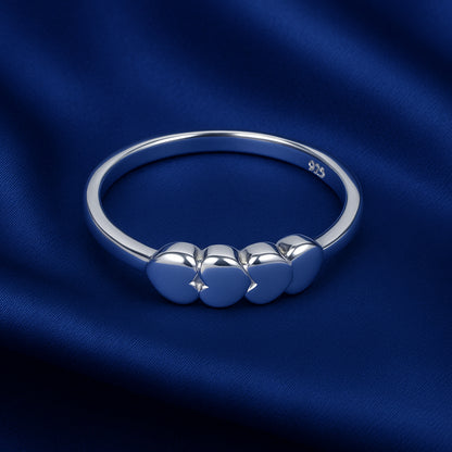 Sylvexia 925 Sterling Silver Triple Heart Ring for Women