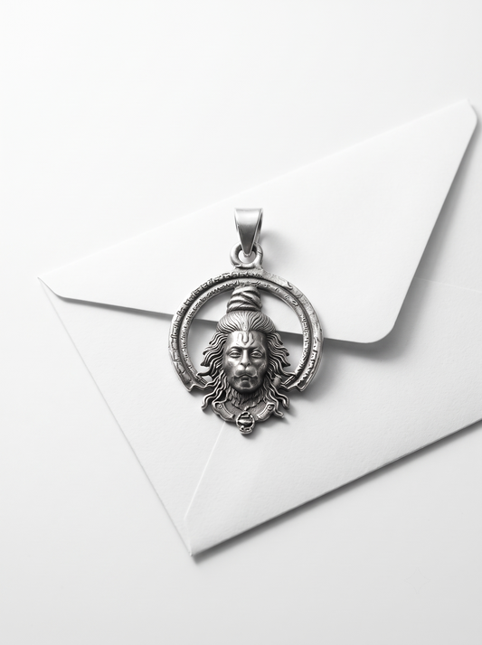 SYLVEXIA 925 Sterling Silver Hanuman Pendant for Men & Women