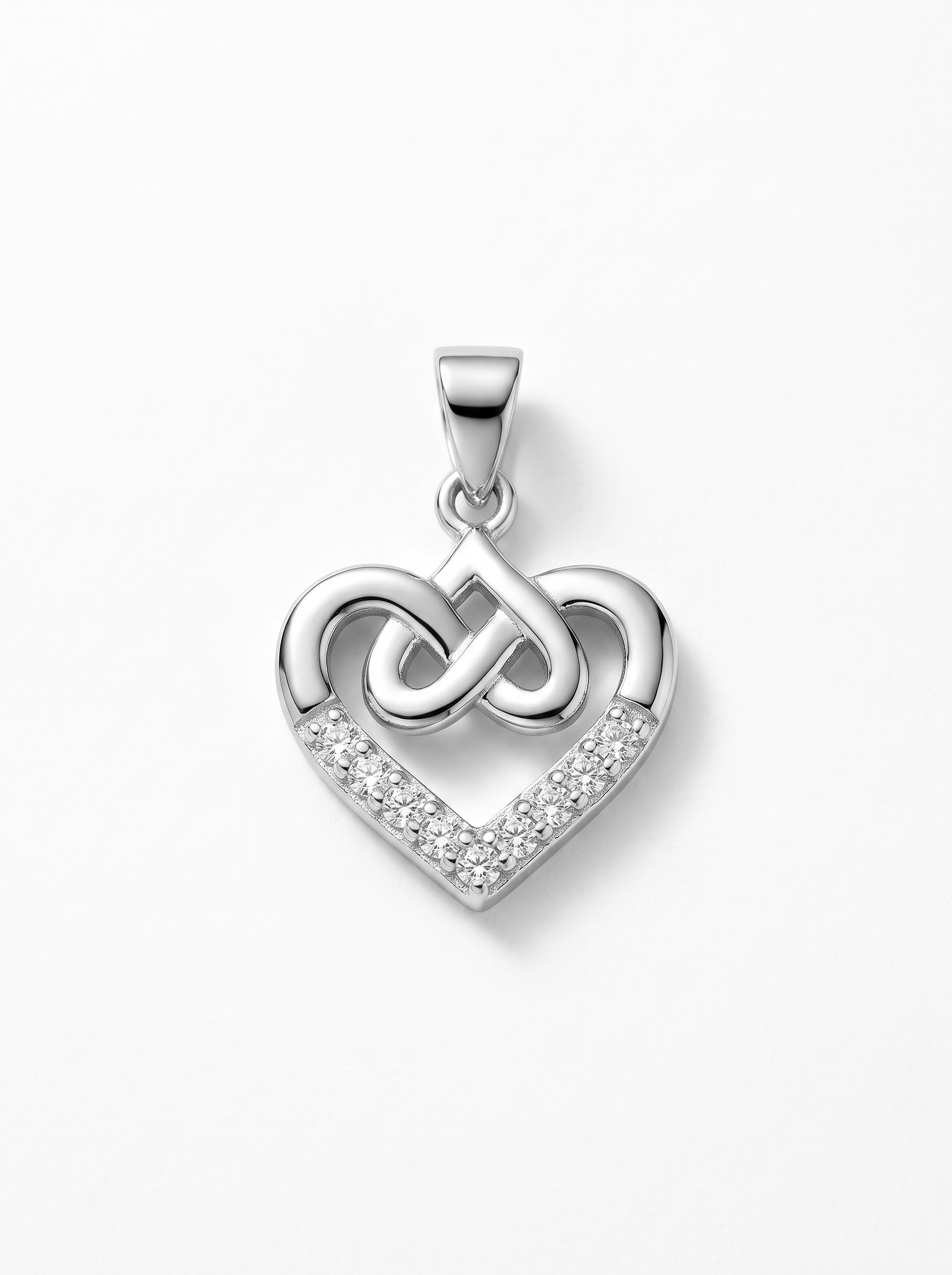 SYLVEXIA 925 Sterling Silver Classic Infinity CZ Pendant for Women