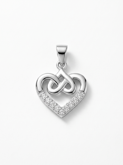 SYLVEXIA 925 Sterling Silver Classic Infinity CZ Pendant for Women