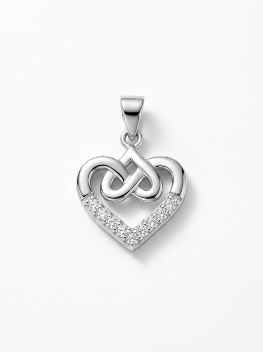SYLVEXIA 925 Sterling Silver Classic Infinity CZ Pendant for Women