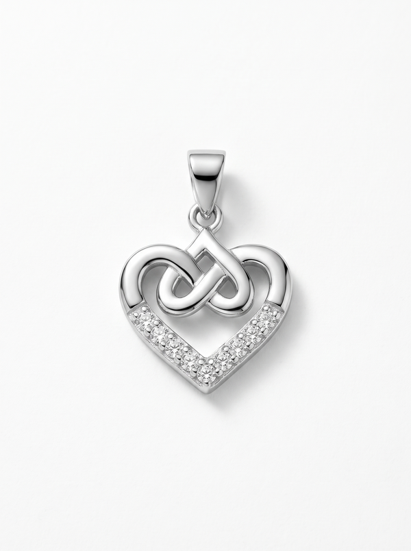 SYLVEXIA 925 Sterling Silver Classic Infinity CZ Pendant for Women
