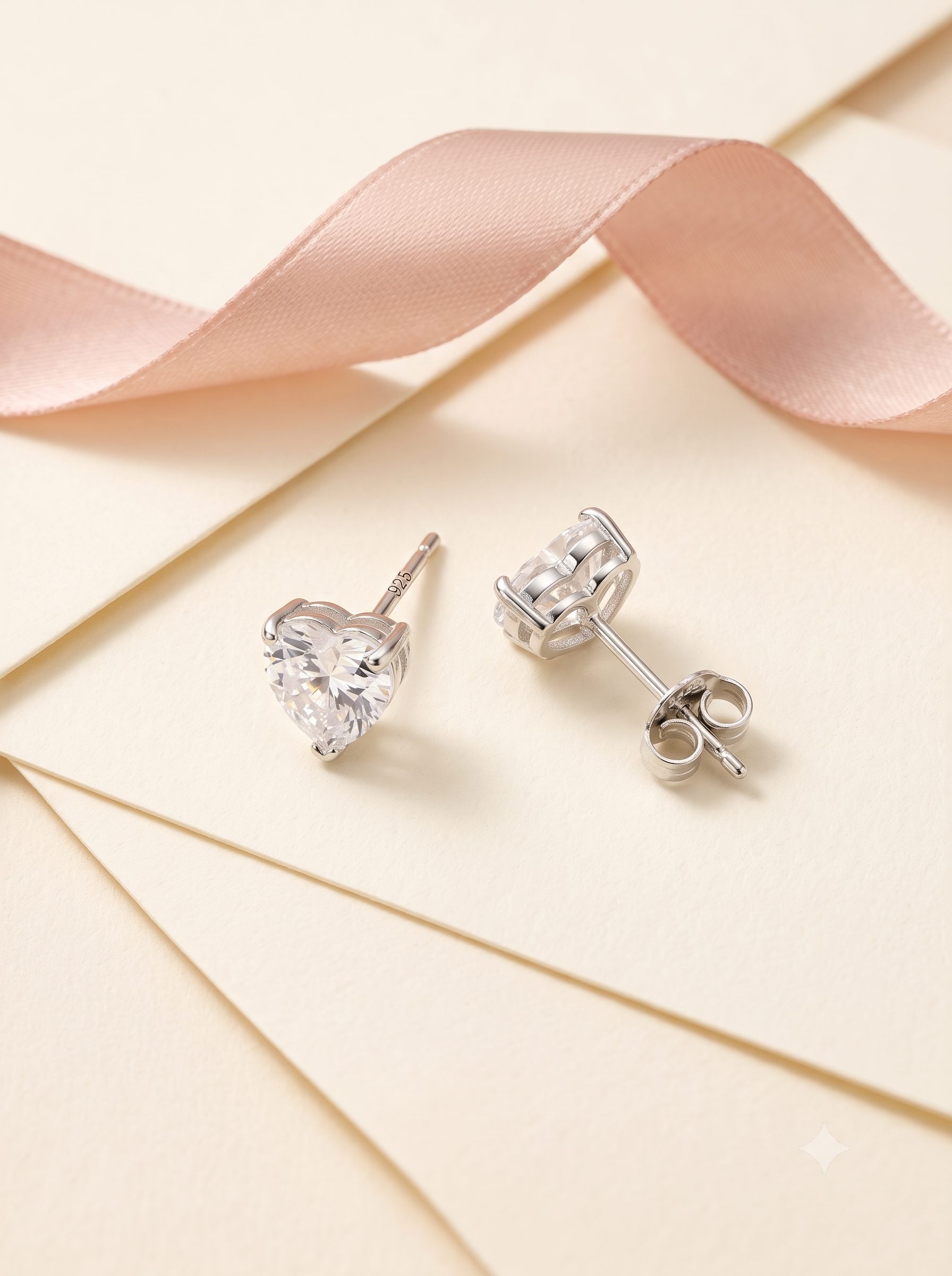 SYLVEXIA Square Cut CZ Stud Earrings for Women
