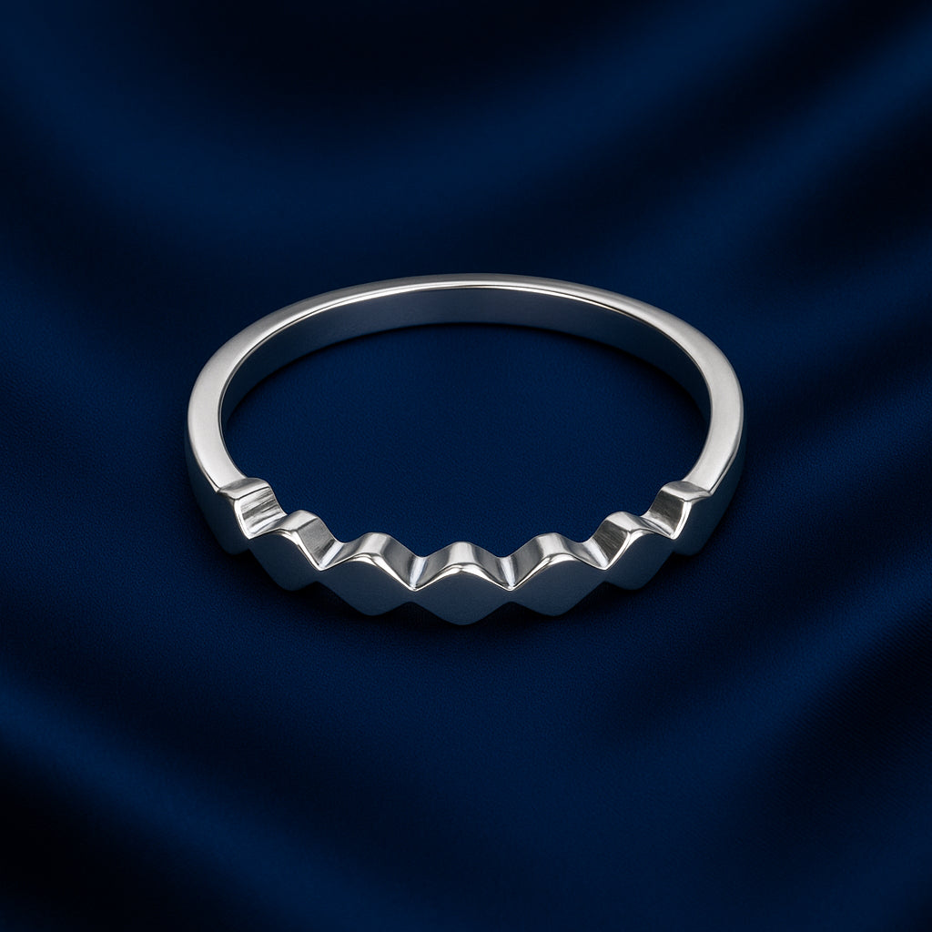 Sylvexia 925 Sterling Silver Circle Band Ring for Women