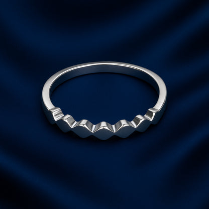 Sylvexia 925 Sterling Silver Circle Band Ring for Women