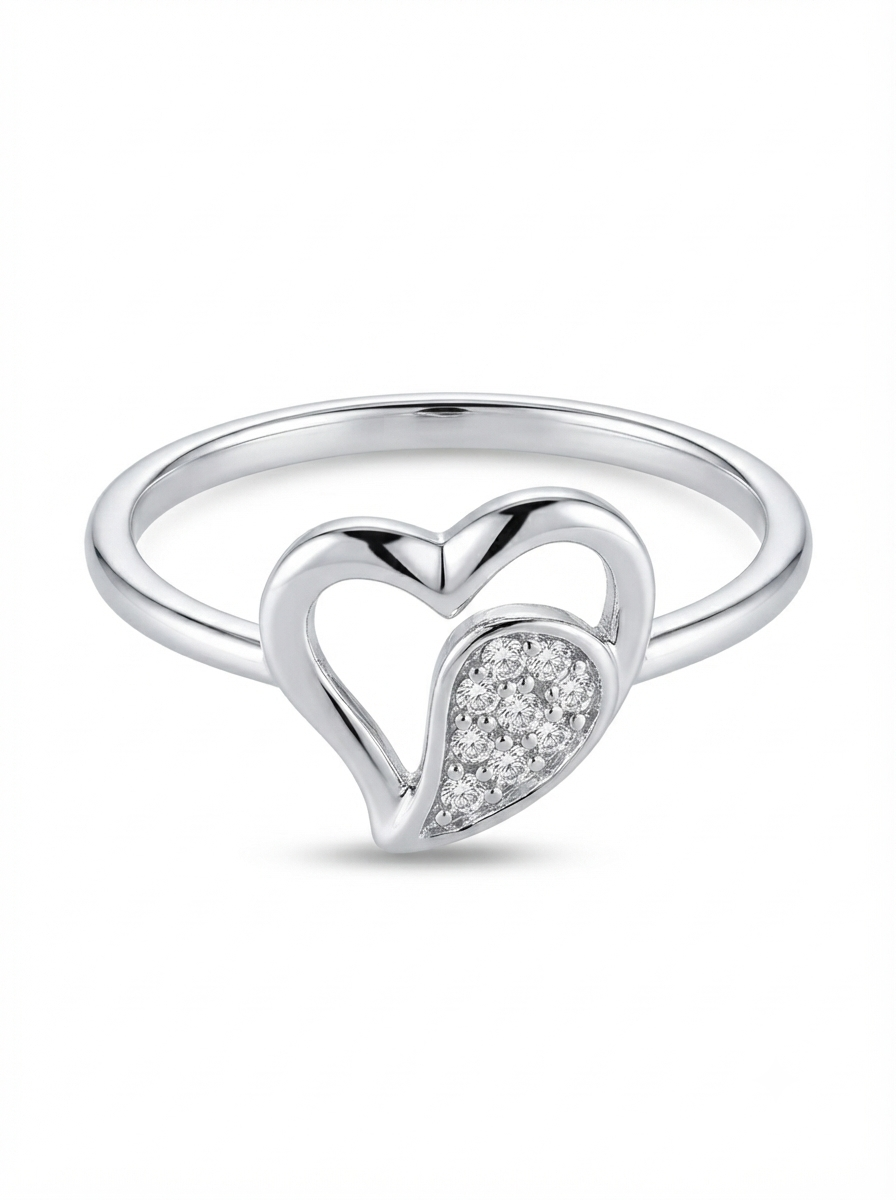SYLVEXIA 925 Sterling Silver Heart Ring