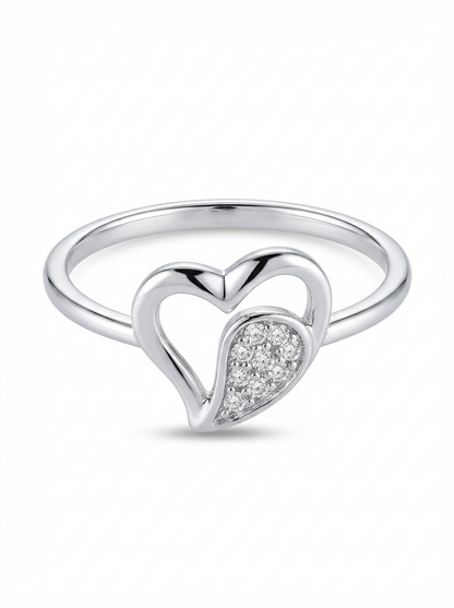 SYLVEXIA 925 Sterling Silver Heart Ring