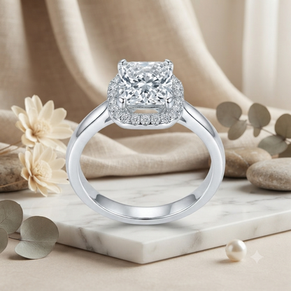 SYLVEXIA 925 Sterling Silver CZ Solitaire Ring for Women