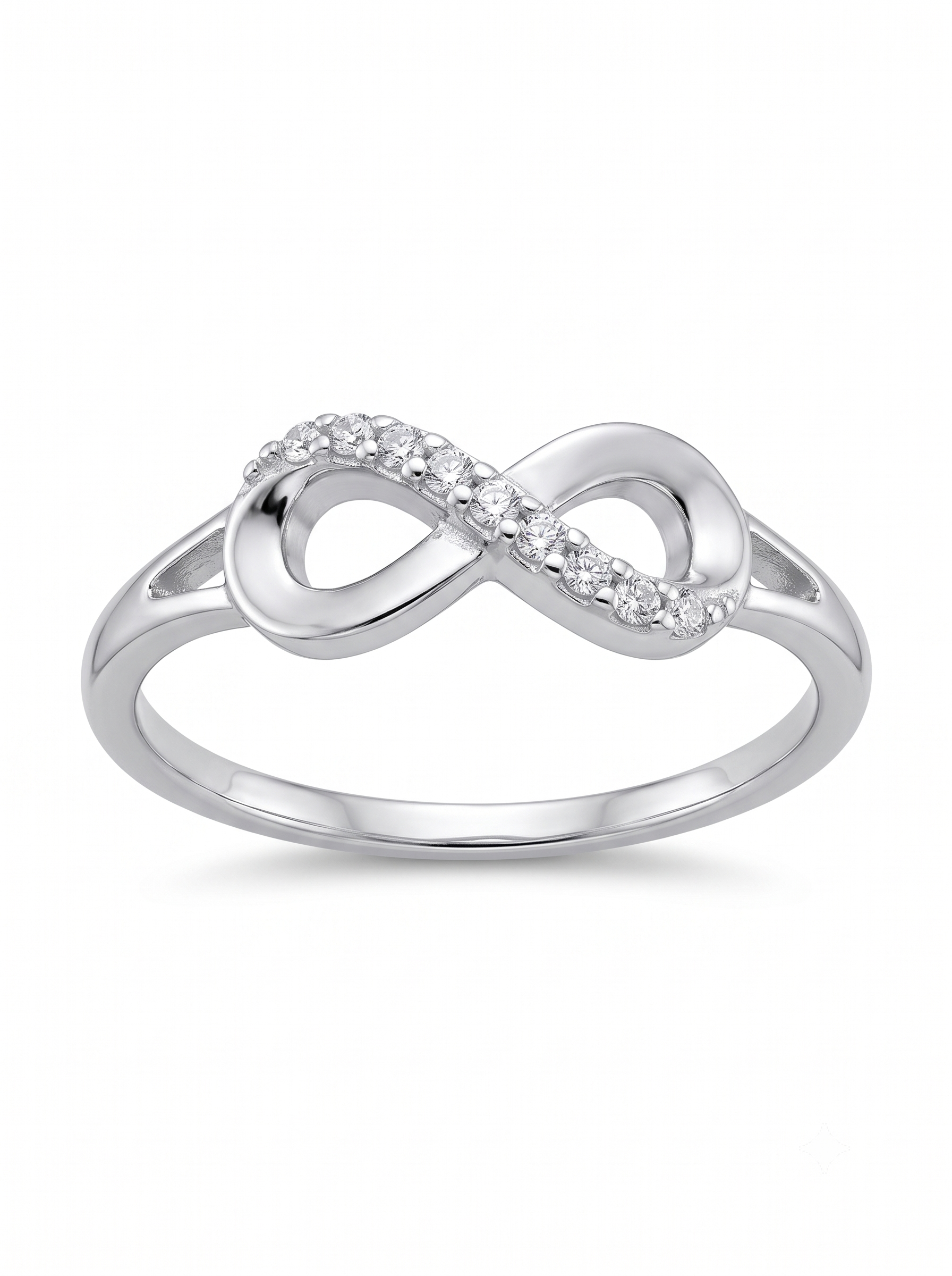 SYLVEXIA 925 Sterling Silver Infinity Knot Ring for Women