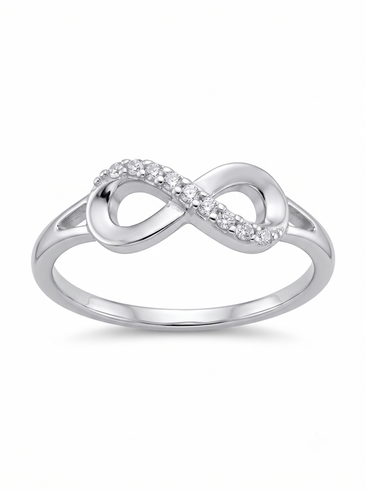 SYLVEXIA 925 Sterling Silver Infinity Knot Ring for Women