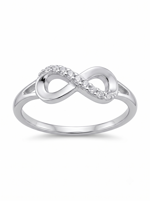 SYLVEXIA 925 Sterling Silver Infinity Knot Ring for Women