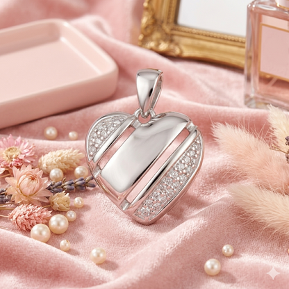 Sylvexia 925 Sterling Silver Heart Pendant for Women