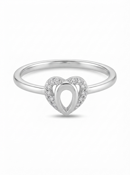 SYLVEXIA 925 Sterling Silver Double Heart Ring for Women