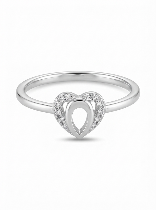 SYLVEXIA 925 Sterling Silver Double Heart Ring for Women