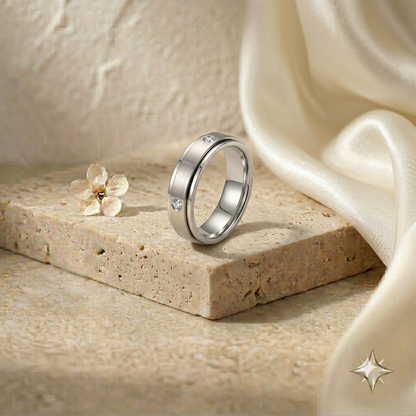 925 Sterling Silver Mens Bezel Set CZ Band Ring