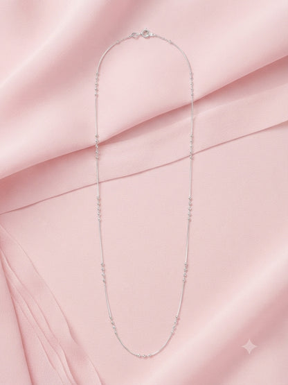 SYLVEXIA 925 Sterling Silver Satellite Bead Chain Necklace