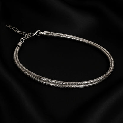 Women’s Silver Braided Bracelet | Elegant Adjustable Jewelry