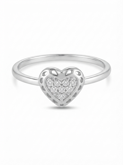 SYLVEXIA 925 Sterling Silver Infinity CZ Open Ring
