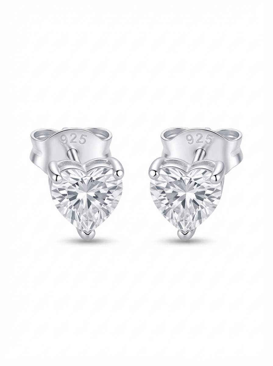 SYLVEXIA Square Cut CZ Stud Earrings for Women