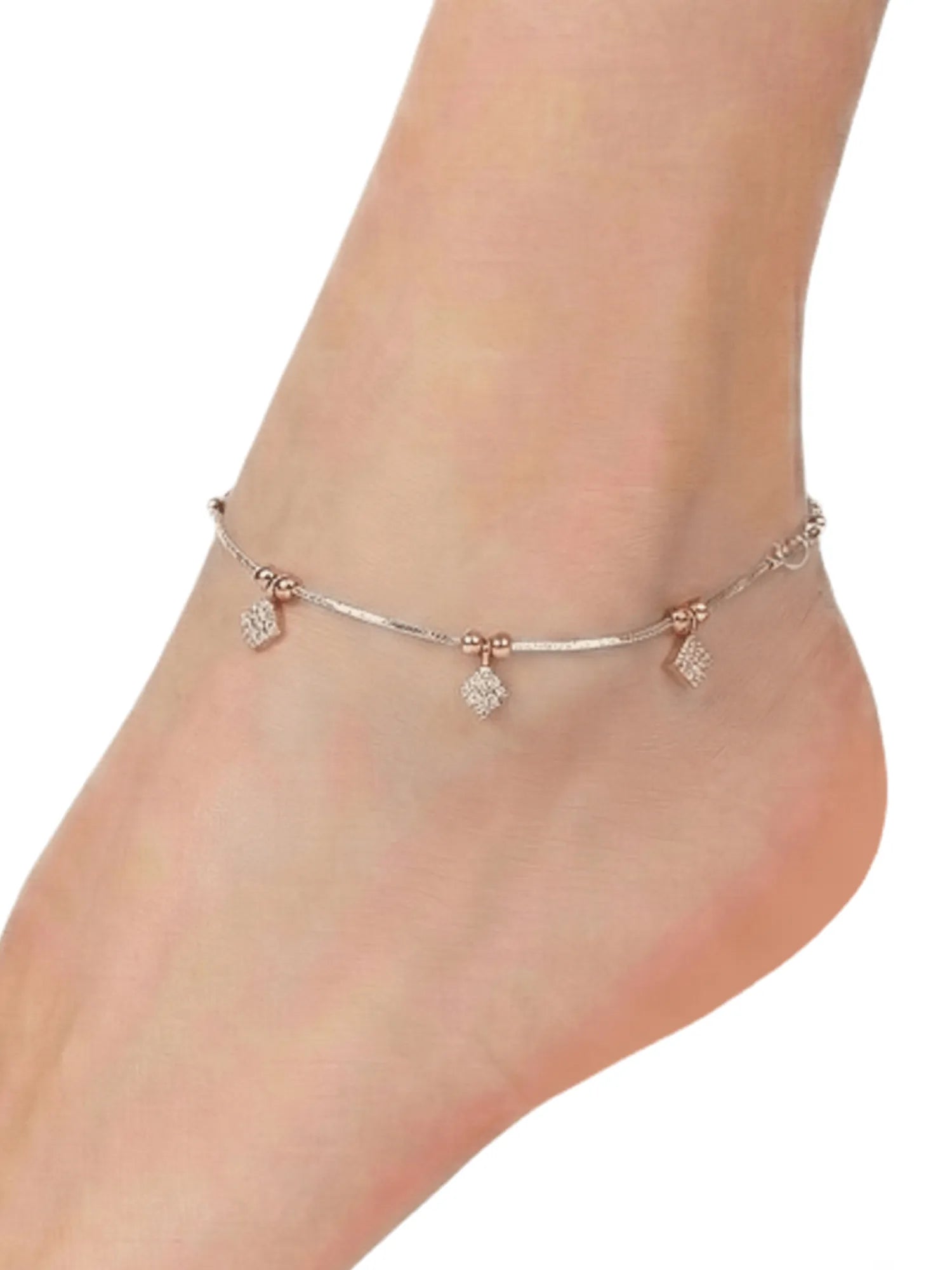 Sylevexia Minimal Charm Anklet Elegant Women Jewelry
