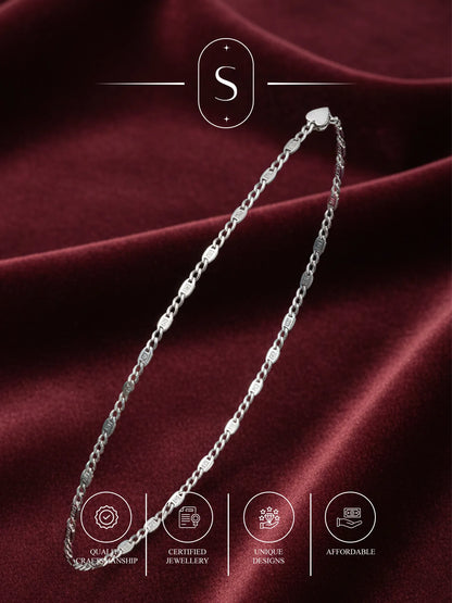 Sylvexia Men’s Silver Accent Link Chain Bracelet