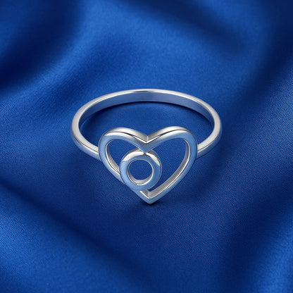 Elegant 925 Sterling Silver Double Heart Design Ring for Women