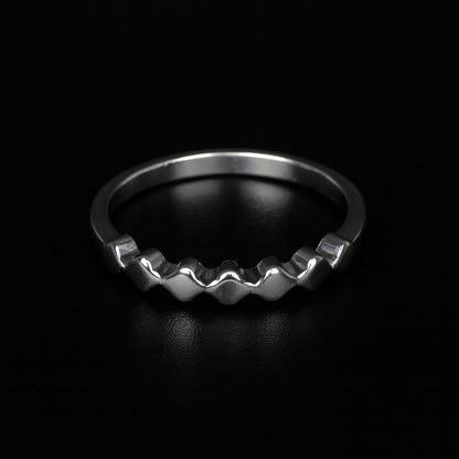Sylvexia 925 Sterling Silver Circle Band Ring for Women